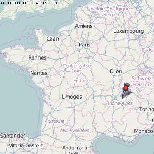 Montalieu-Vercieu Karte Frankreich