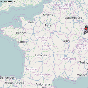 Biesheim Karte Frankreich