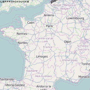 Leffrinckoucke Karte Frankreich