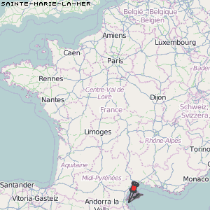 Sainte-Marie-la-Mer Karte Frankreich
