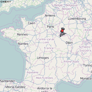 Cheny Karte Frankreich