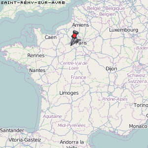 Saint-Rémy-sur-Avre Karte Frankreich