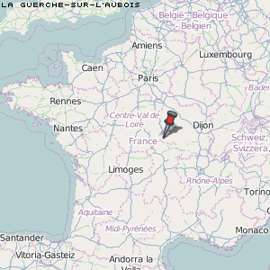 La Guerche-sur-l'Aubois Karte Frankreich