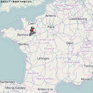 Saint-Berthevin Karte Frankreich
