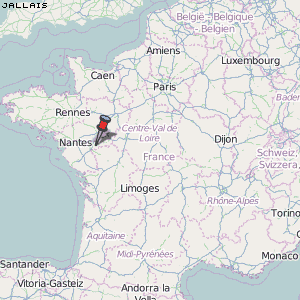 Jallais Karte Frankreich