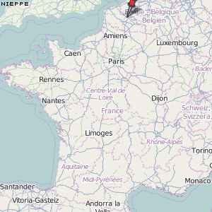 Nieppe Karte Frankreich