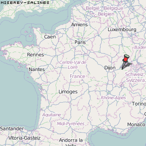 Miserey-Salines Karte Frankreich