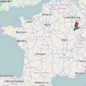 Vincey Karte Frankreich