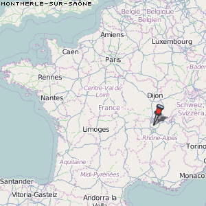 Montmerle-sur-Saône Karte Frankreich