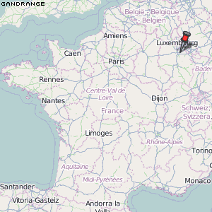 Gandrange Karte Frankreich