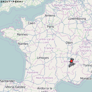 Saint-Péray Karte Frankreich