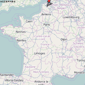 Wizernes Karte Frankreich