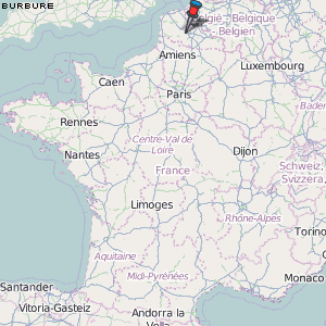 Burbure Karte Frankreich