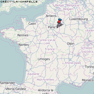 Crécy-la-Chapelle Karte Frankreich