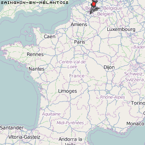 Sainghin-en-Mélantois Karte Frankreich