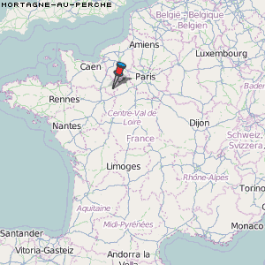 Mortagne-au-Perche Karte Frankreich
