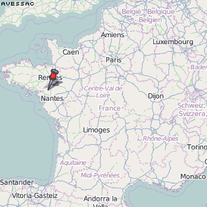 Avessac Karte Frankreich