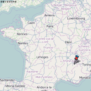 Seyssins Karte Frankreich
