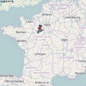 Vibraye Karte Frankreich