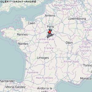 Cléry-Saint-André Karte Frankreich