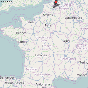 Santes Karte Frankreich
