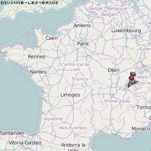 Divonne-les-Bains Karte Frankreich