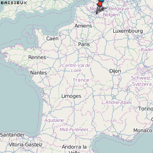 Baisieux Karte Frankreich