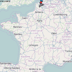 Fruges Karte Frankreich