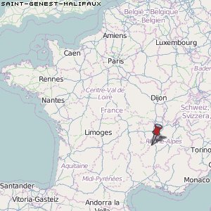 Saint-Genest-Malifaux Karte Frankreich