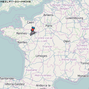 Meslay-du-Maine Karte Frankreich
