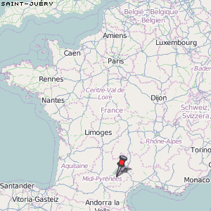 Saint-Juéry Karte Frankreich