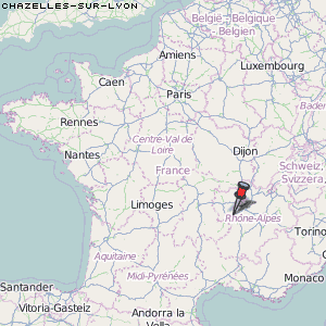 Chazelles-sur-Lyon Karte Frankreich
