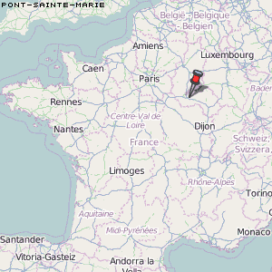Pont-Sainte-Marie Karte Frankreich