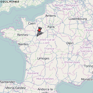 Coulaines Karte Frankreich