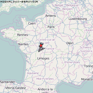 Mignaloux-Beauvoir Karte Frankreich
