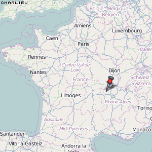 Charlieu Karte Frankreich