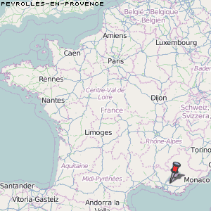 Peyrolles-en-Provence Karte Frankreich