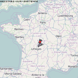 Bessines-sur-Gartempe Karte Frankreich