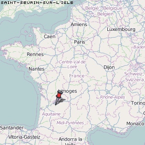 Saint-Seurin-sur-l'Isle Karte Frankreich