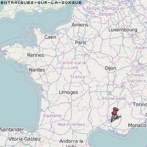 Entraigues-sur-la-Sorgue Karte Frankreich