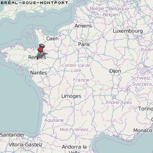 Bréal-sous-Montfort Karte Frankreich