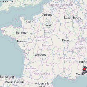 Cap-d'Ail Karte Frankreich
