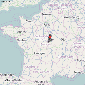 Trouy Karte Frankreich
