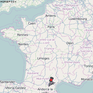 Mirepoix Karte Frankreich