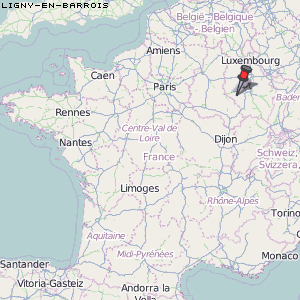 Ligny-en-Barrois Karte Frankreich