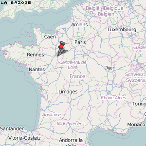 La Bazoge Karte Frankreich