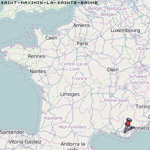 Saint-Maximin-la-Sainte-Baume Karte Frankreich