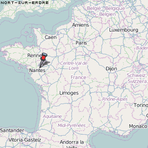 Nort-sur-Erdre Karte Frankreich