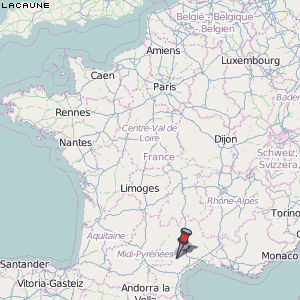 Lacaune Karte Frankreich