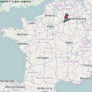 Witry-lès-Reims Karte Frankreich